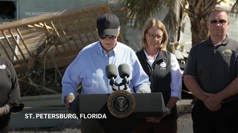 Biden Surveys Damage Left By Hurricane Milton Says Recovery Is His