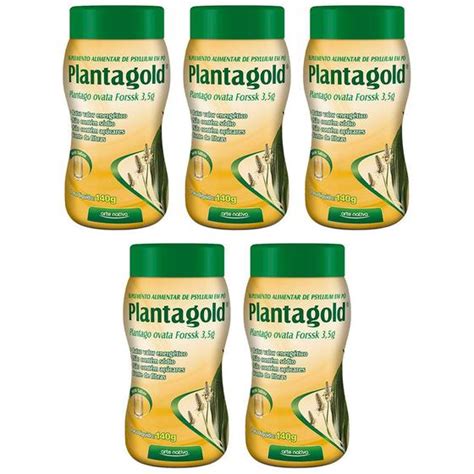 Kit X Planta Gold Psyllium Plantago Ovata Rico Em Fibras Sem Sabor