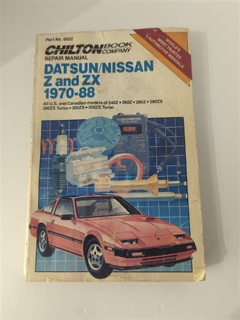 Chilton Repair Manual Datsun Nissan Z And ZX 1970 86 260Z 240Z 300ZX