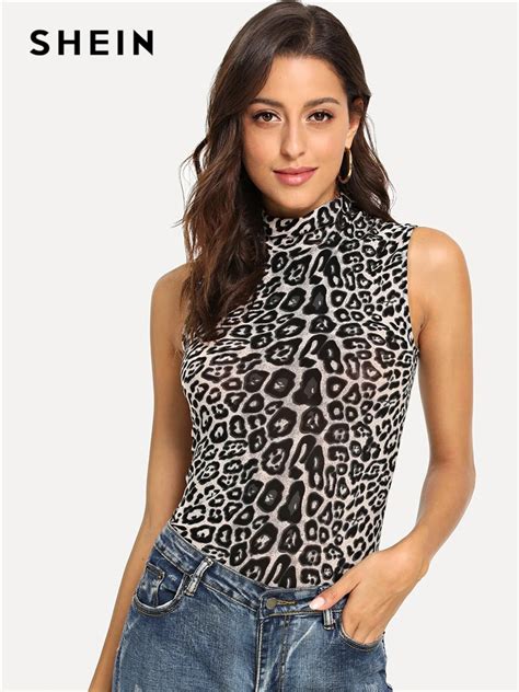 Buy Shein Multicolor Party Sexy Leopard Print Stand