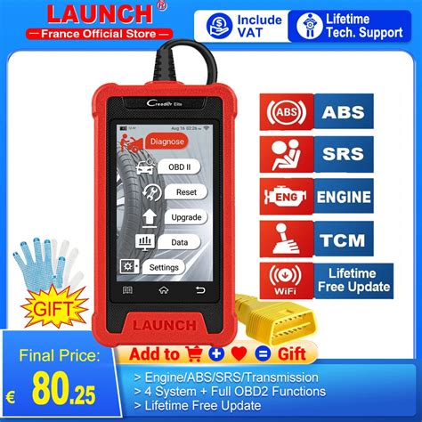 Launch Creader Elite Cre Obd Scanner All System Car Airbag Code