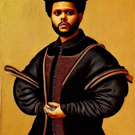 A Renaissance Style Portrait Painting Of The Weeknd Stable Diffusion