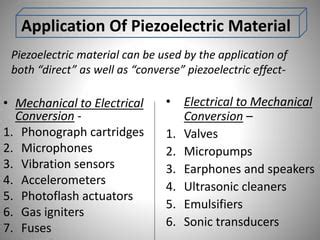 Piezoelectric Materials And Applications Ppt