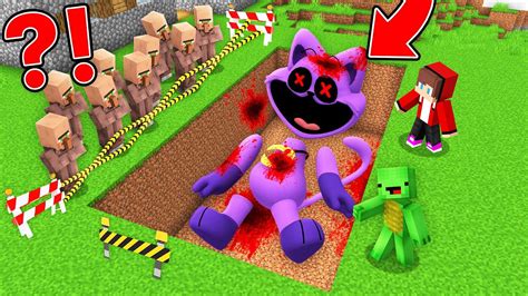 Jj And Mikey Found Buried Scary Catnap Dead In Minecraft Maizen Youtube