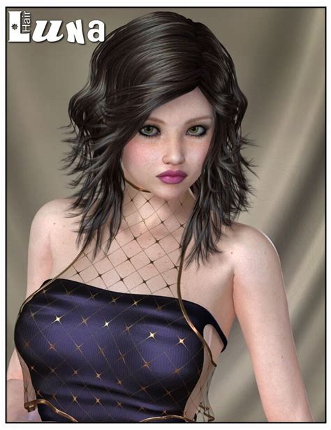 Luna Hair For Genesis 2 Female S And Victoria 4 Add On Render State