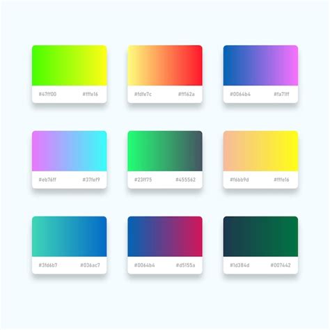 Premium Vector Vector Set Of 9 Colorful Gradients Set Elegant Set Of