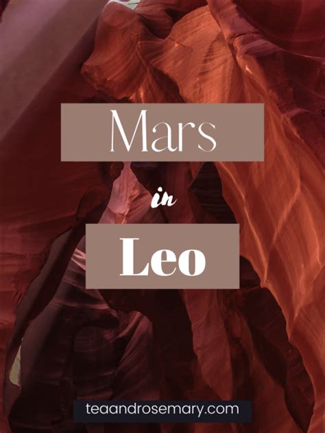 All About Mars In Leo In The Birth Chart Tea And Rosemary