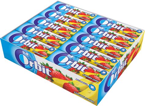 Жевательная резинка Orbit "Клубника-банан" – купить в Candy Master
