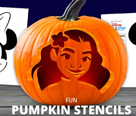 Printable Disney Pumpkin Stencils Carving your favorite disney character is super easy with one ...