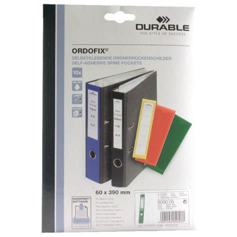 Durable Ordofix Spine Labels Green Db Gn Cazaar