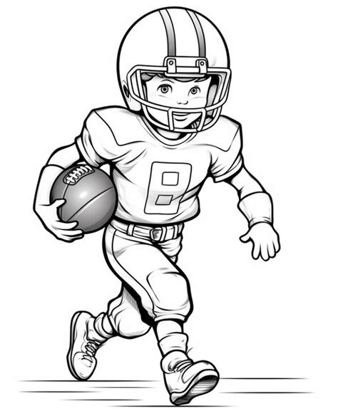 Premium Photo | A cartoon football player running with a ball generative ai