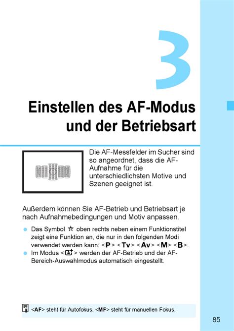 Einstellen Des Af Modus Und Der Betriebsart Canon EOS 5Ds