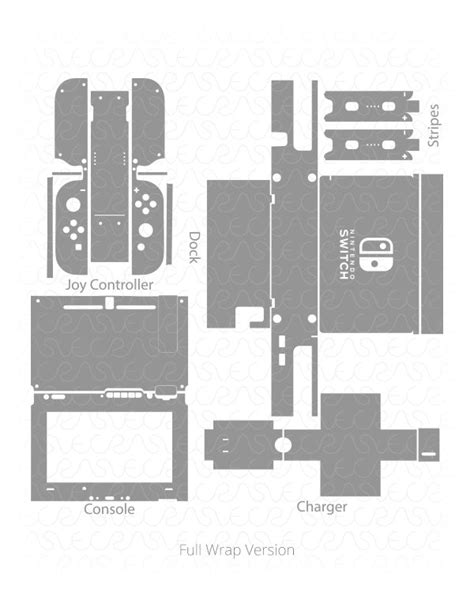 Nintendo Switch Oled Skin Vector Cricut And Cut File Template