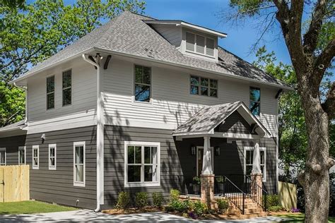 Two-toned Grey and Charcoal Exterior Home Paint Color