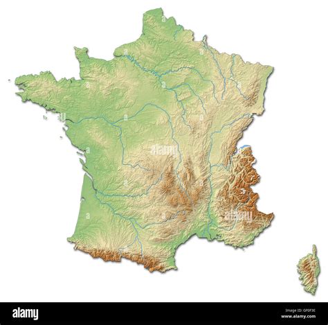 france carte en relief banque de photographies dimages haute