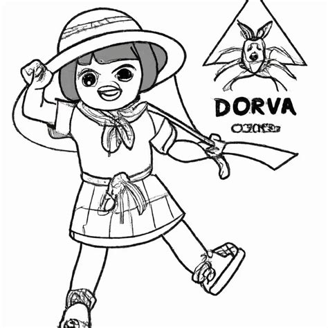 Aventureira Desenho - Desenhos da Aventureira Dora Aventureira para Imprimir e Colorir