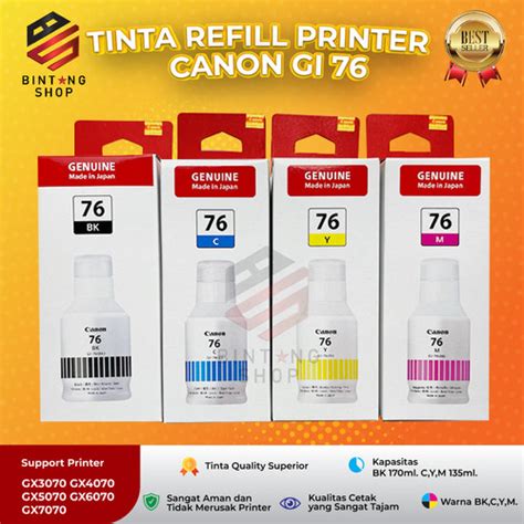 Promo Tinta Canon Gi 76 Tipe Printer GX5070 GX6070 GX7070 GX3070 GX4070