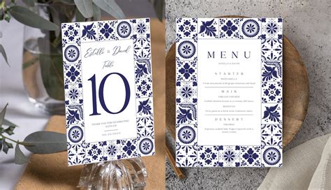 Table Numbers Menus Fooddrinks Templates For Weddings With Stunning