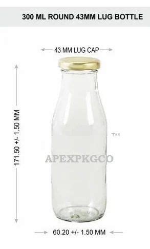 Juice Milk Glass Bottle Ml With Lug Cap At Rs Piece Milk Bottle