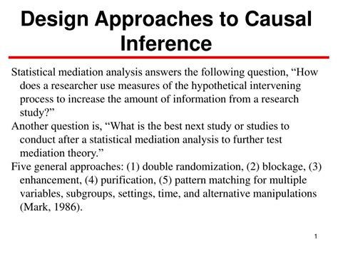 Ppt Design Approaches To Causal Inference Powerpoint Presentation