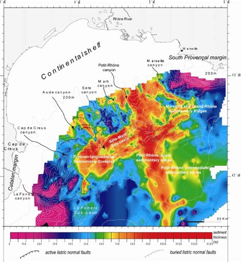 Isopach Map Of The Quaternary Sequence Offshore The Gulf Of Lions