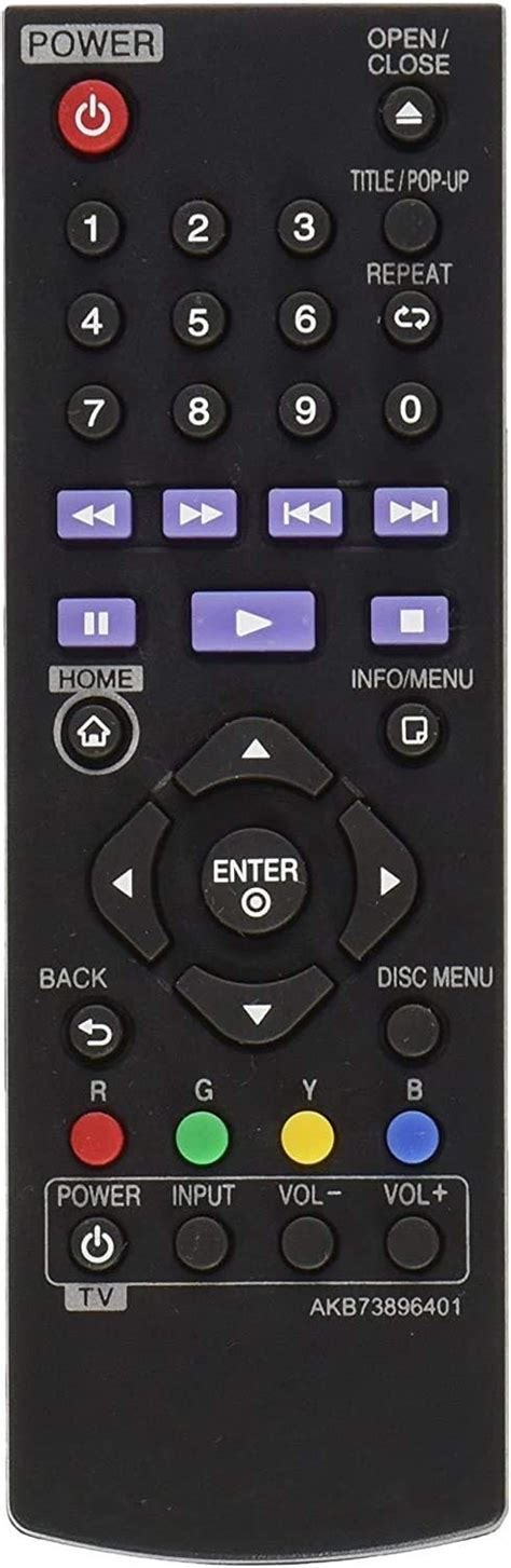 Amazon Akb Remote Control Replacement For Lg Blu Ray Disc