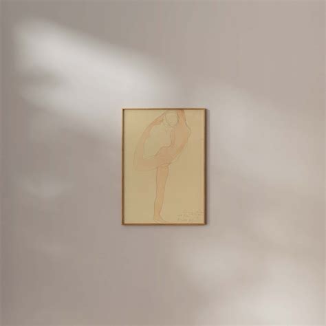 Auguste Rodin Dancing Figure Print Naked Women Dancer Museum Exhibition Poster Neutral Wall Art