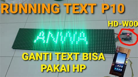 CARA MERAKIT RUNNING TEXT P10 SINGLE COLOR 64 X 16 MODUL WIFI HUIDU