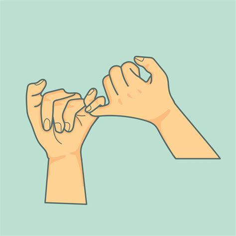 Pinky Promise Hand Gesture 1882926 Vector Art At Vecteezy