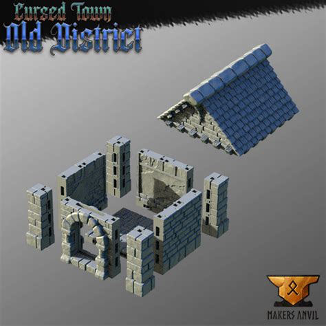 3D Printable Cursed Town Full Core Set By Makers Anvil