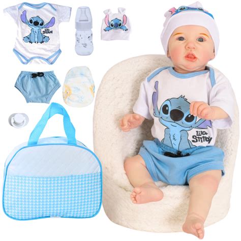 Bebê Reborn De Stitch - Bebê Reborn Menino Boneco Stitch Realista Original de Silicone Com ...