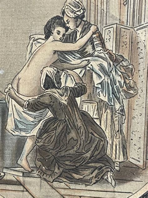 18TH CENTURY CURIOSA Engravings Pair Eroticism Nude Female Erotic Scene 162 32 PicClick UK