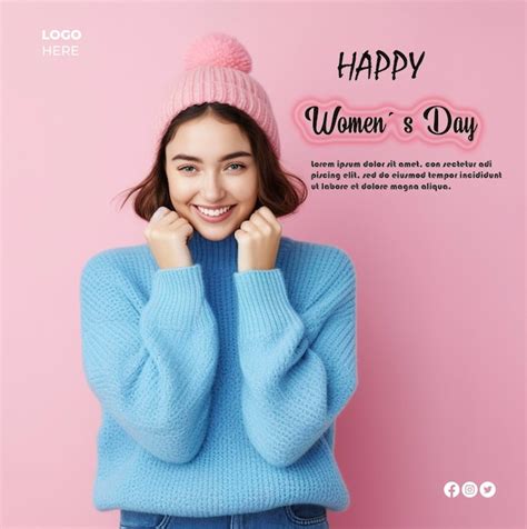 Premium PSD Free Psd International Women Day Poster