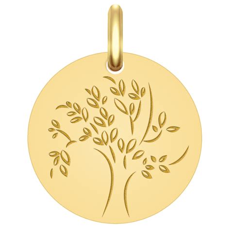 Médaille Arbre de vie captivant Or jaune 18ct PremierCadeau