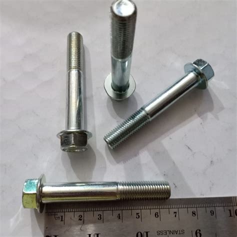 Jual Baut Topi Flange Bolt Putih M X Mm Kunci Shopee