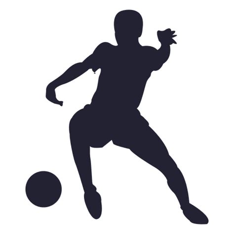 Diseño PNG Y SVG De Silueta De Jugador De Fútbol Masculino Para Camisetas