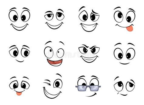 Happy Faces Expressions Funny Mouthes And Eyes Emotions Face Sketch