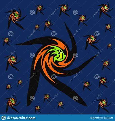 Abstract And Contemporary Digital Art Dancing Flame Pattern Design