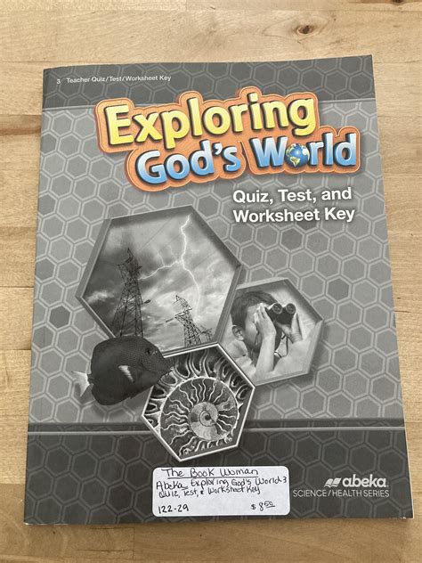 Abeka Exploring Gods World Quiz Test And Worksheet Key 3 The Book Woman