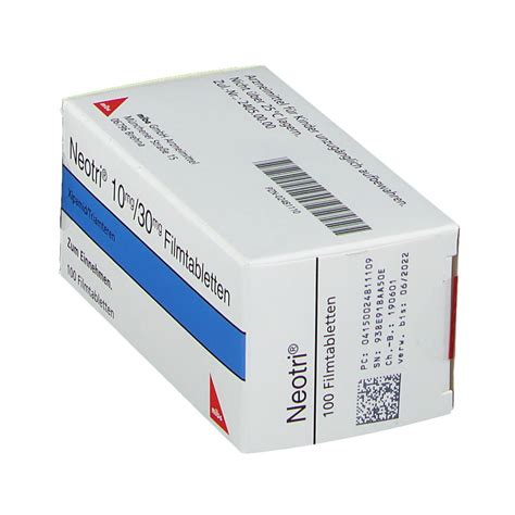 Neotri® 10 mg/30 mg 100 St mit dem E-Rezept kaufen - Shop Apotheke