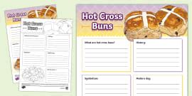 KS Hot Cross Bun Fact File Easter Good Friday Twinkl
