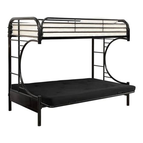 Benjara Black Twin Adjustable Bunk Bed with Ladders BM186448 - The Home ...