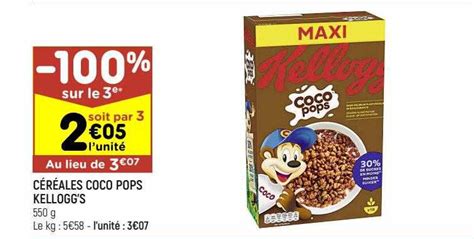 Promo Céréales Coco Pops Kellogg s chez Leader Price iCatalogue fr