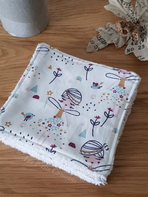 Lingettes lavables motifs de petites fées La Boutique