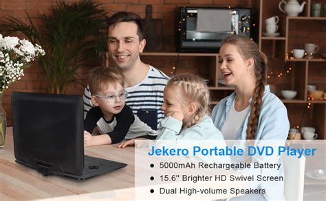 Jekero 179 Portable Dvd Player With 156 Hd Swivel Large