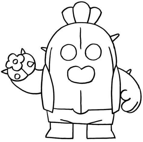 Spike Desenhos Para Colorir Brawl Stars