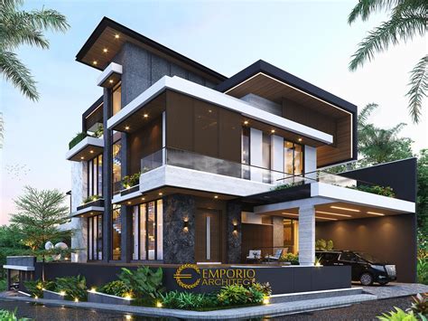 Desain Rumah Terbaik Style Mediterania Tropis Lantai Urutan Luas