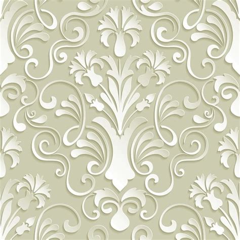 Papel de Parede Autocolante Arabescos Desenhos Em Branco Sobre Fundo Nude Vinil Lavável REF DPAR100