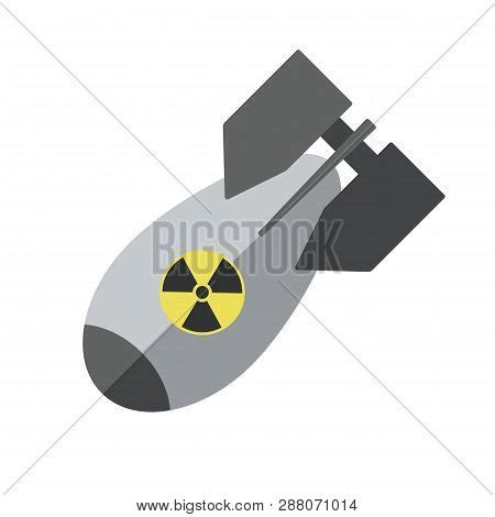 flat nuclear bomb vector photo  trial bigstock