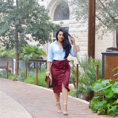 How To Style Burgundy Skirt 15 Beautiful And Deep Outfit Ideas